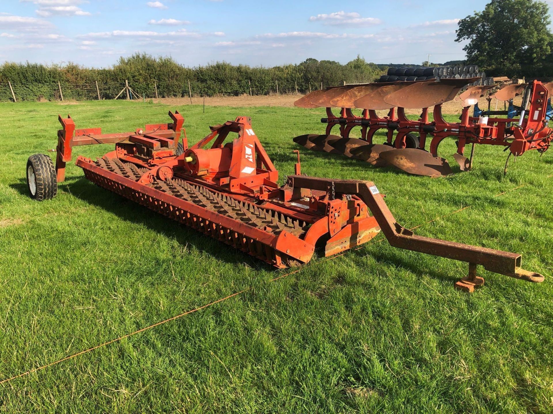 Kuhn HR4001 4m power harrow with packer roller and end tow kit
