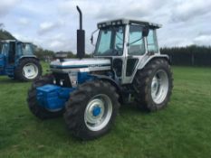 *1989 Ford 7810 Generation III Silver Jubilee 4wd tractor on 14.9R28 front and 18.4R38 rear wheels a