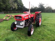 Massey Ferguson 2135 2wd tractor on 6.00-16 front and 12.40/11-28 rear wheels and tyres with 3 pt li
