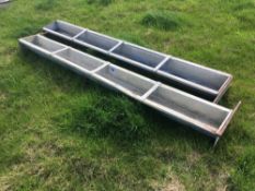 *Galvanised feed troughs, 9ft (2). VAT Payable on this lot