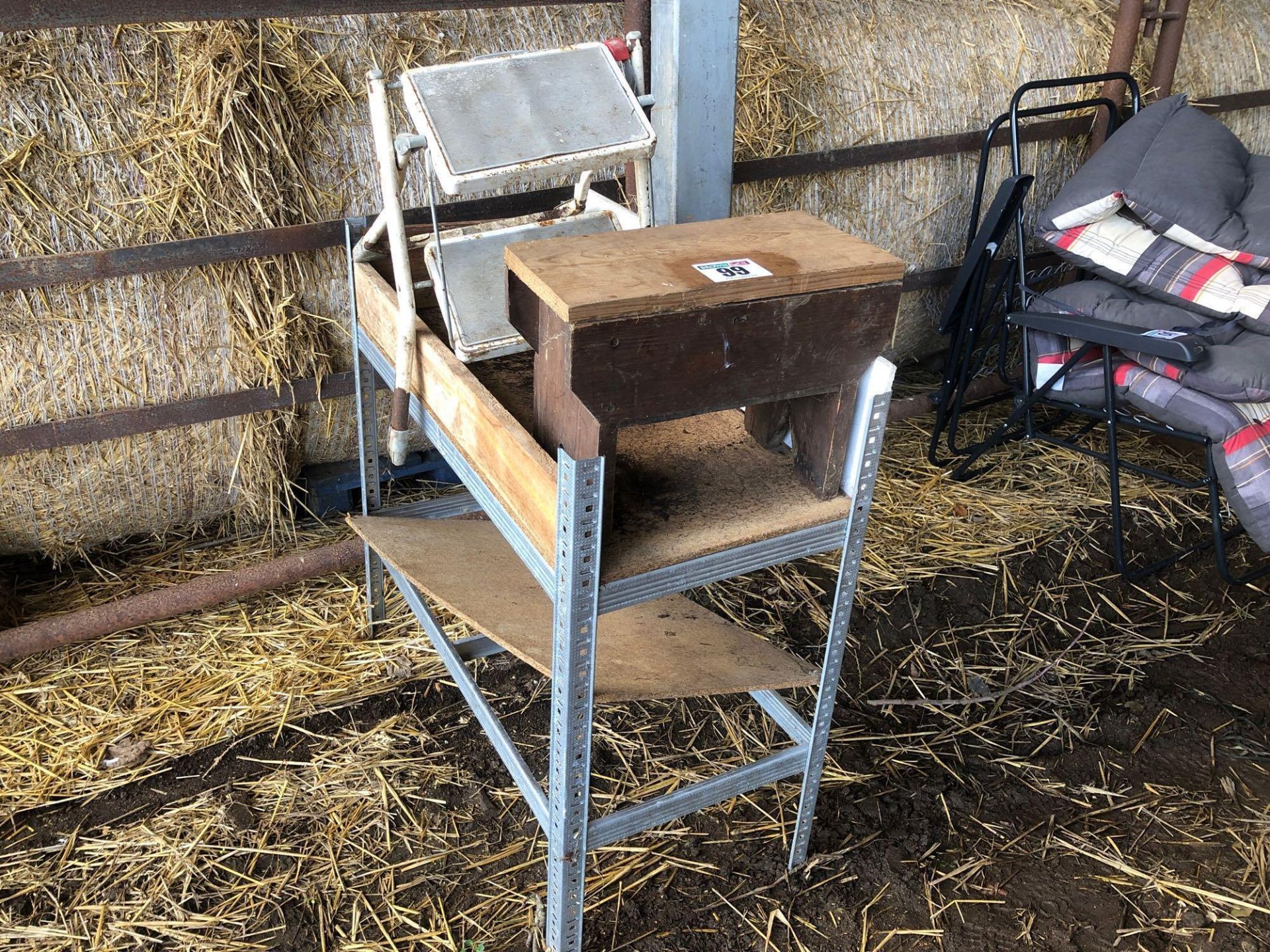 Wooden shelving unit