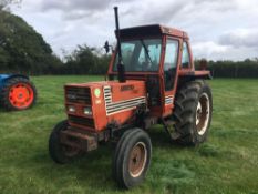 Fiat 780 2wd tractor on 7.50-18 front and 16.9R34 rear wheels and tyres with PTO, drawbar and 3pt li