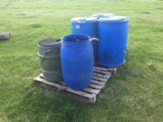 Quantity blue barrels