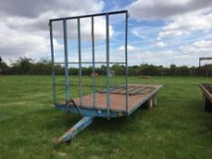 1983 BT8 16ft twin axle bale trailer. Serial No: 8385741