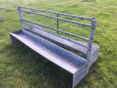*Galvanised free standing sheep feed troughs, 8ft (2). VAT Payable on this lot