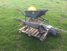 Wheelbarrows and building equipment
