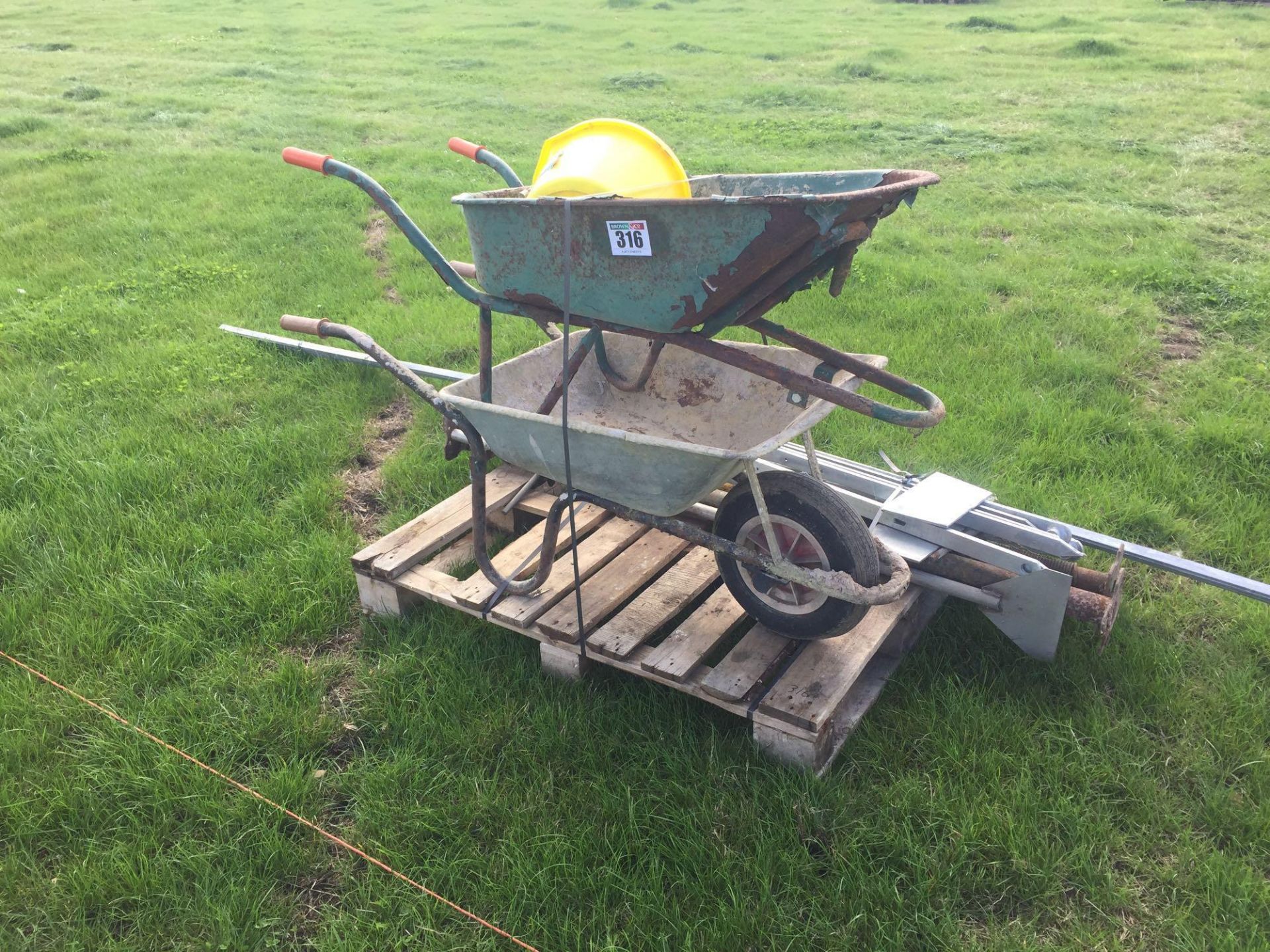 Wheelbarrows and building equipment