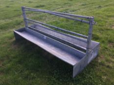 *Galvanised free standing sheep feed troughs, 8ft (2). VAT Payable on this lot