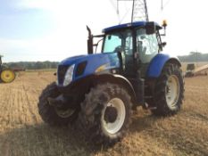 2007 New Holland T7030 Power Command 4wd tractor, 50Kph, 4 manual spools on 480/70R28 front and 580/