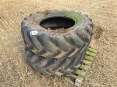 Pair Manitou tyres 17.5R24