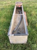 Large galvanised water trough