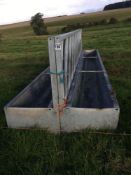 2 x galvanised feed troughs with barriers