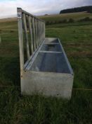 1 galvanised feed trough with barrier