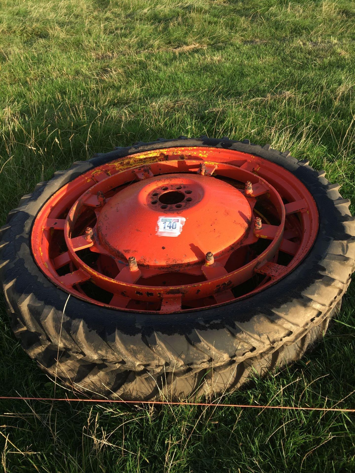 Pair of row crop wheels on Avon 6.50-44 tyres