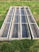 4 galvanised sheep troughs