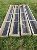 4 galvanised sheep troughs