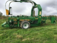 2009 McHale 998 square bale wrapper. One owner from new. Bale count: 74,426. Serial Number: 250849 C