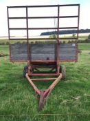 Single axle 6.15m flatbed trailer with wooden floor and dolly (spares or repairs)