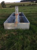 2 x galvanised feed troughs with barriers