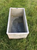 Small galvanised water trough