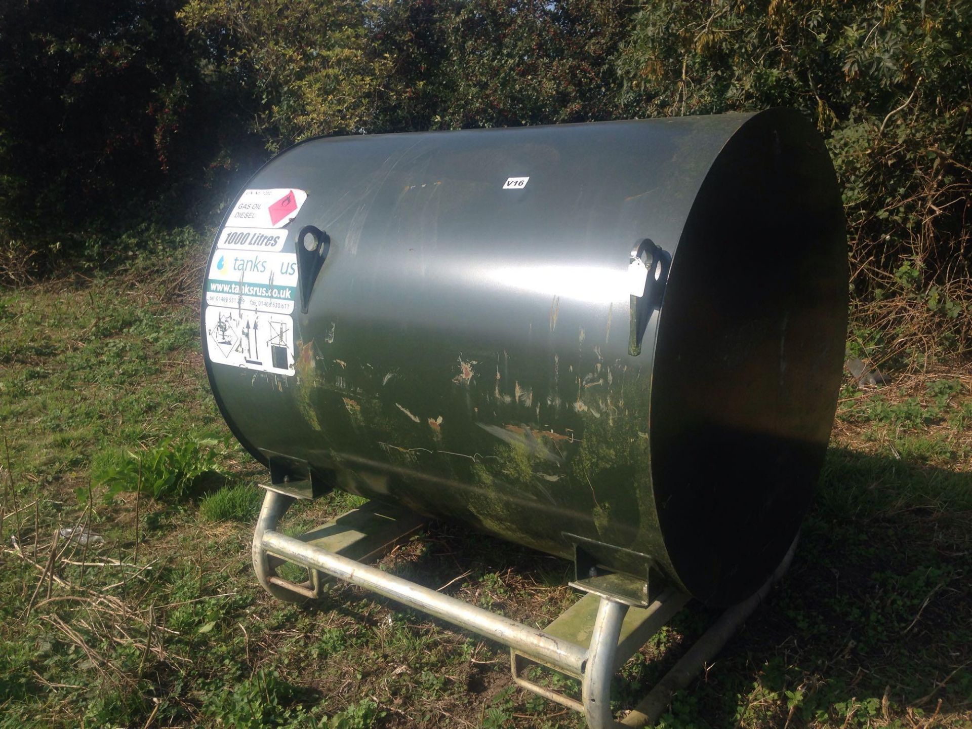 1000L gas oil diesel tank with electric pump and meter. NO VAT.