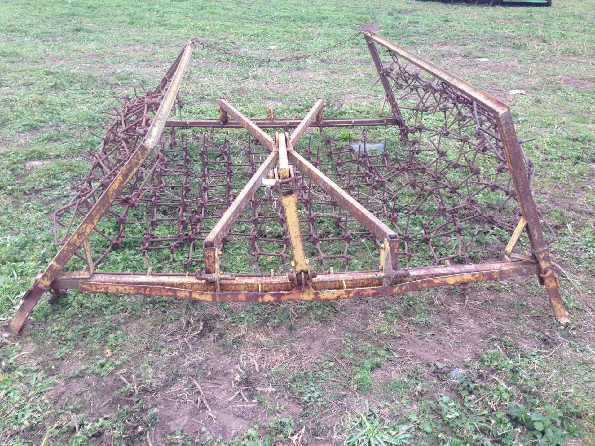 14ft linkage mounted chain harrows - Image 4 of 5