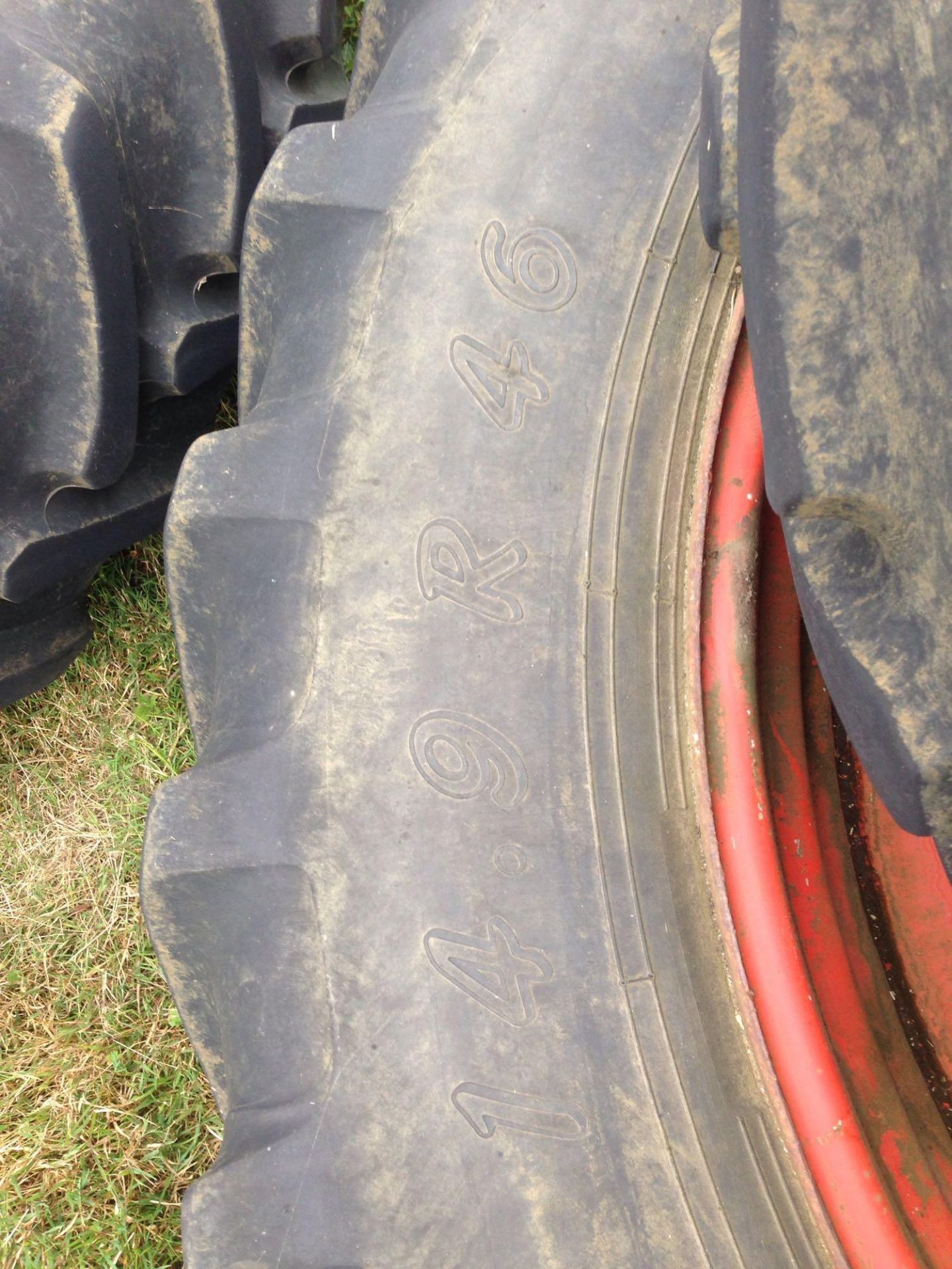 1 set row crop wheels for Class tractor. 14.9 R30 & 14.9 R46. - Image 5 of 5