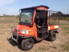 2011 Kubota RTV 900, cabin, 898cc, hyd tip, diesel, 4943 hours. Reg. No YN61 AYP