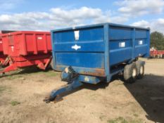 1987 Marston 8 tonne grain trailer c/w manual rear door, grain chute