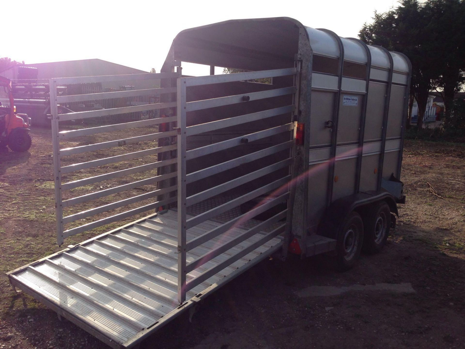 Ifor Williams TA5G-8 twin axle livestock trailer, sprung tailgate. Complete with spare wheel. - Image 4 of 4