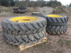 Set of continental wheels and tyres 380/85 R46 and 380/85 R30.