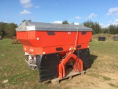 2012 Kuhn Axis 40.1WT25 fertiliser spreader c/w 1800L extension & hopper cover, S6 discs