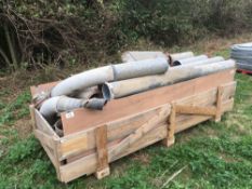 Qty Kongskilde blowing pipes 21 x 2m and assorted bends etc