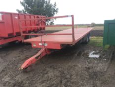 2000 Triffit Trailers 25ft twin axle flat bed bale trailer with on 15.0/70-18 8 stud wheels and tyre