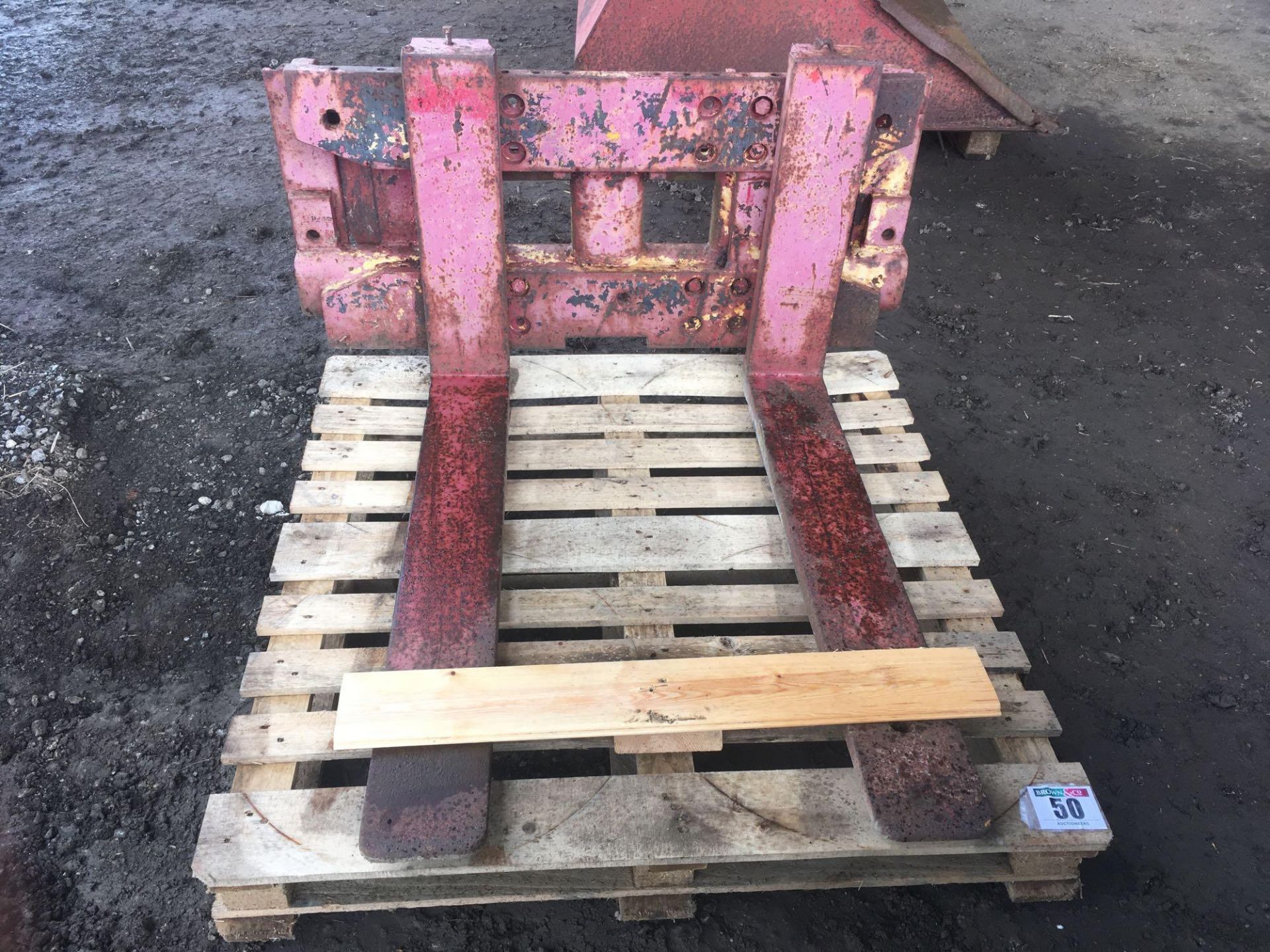 Quicke front loader forklift attachment