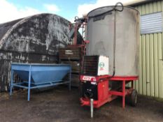 2004 Opico 325 XE mobile LPG grain dryer, 9t per hour drying capacity, auger loading, hydraulic unlo