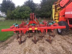 2012 Kverneland CLC EVO wing 3m 7 leg cultivator with mixing discs.