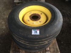 Pair of Goodyear 13.0/65-18 rear tyres to fit Newholland combine