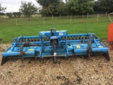 2009 Lemken Zirkon 7/300s 3m power harrow and packer roller. Serial: 341858