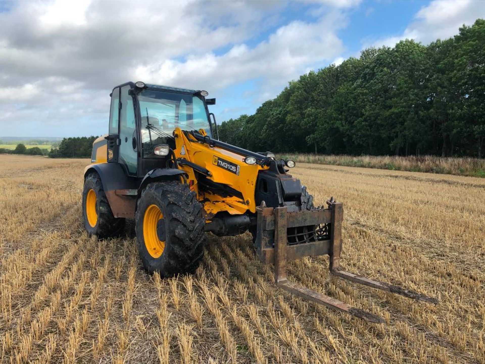 2010 JCB TM310S Agri pivot steer materials handler on 460/70R42 wheels and tyres with pallet tines, - Image 11 of 15