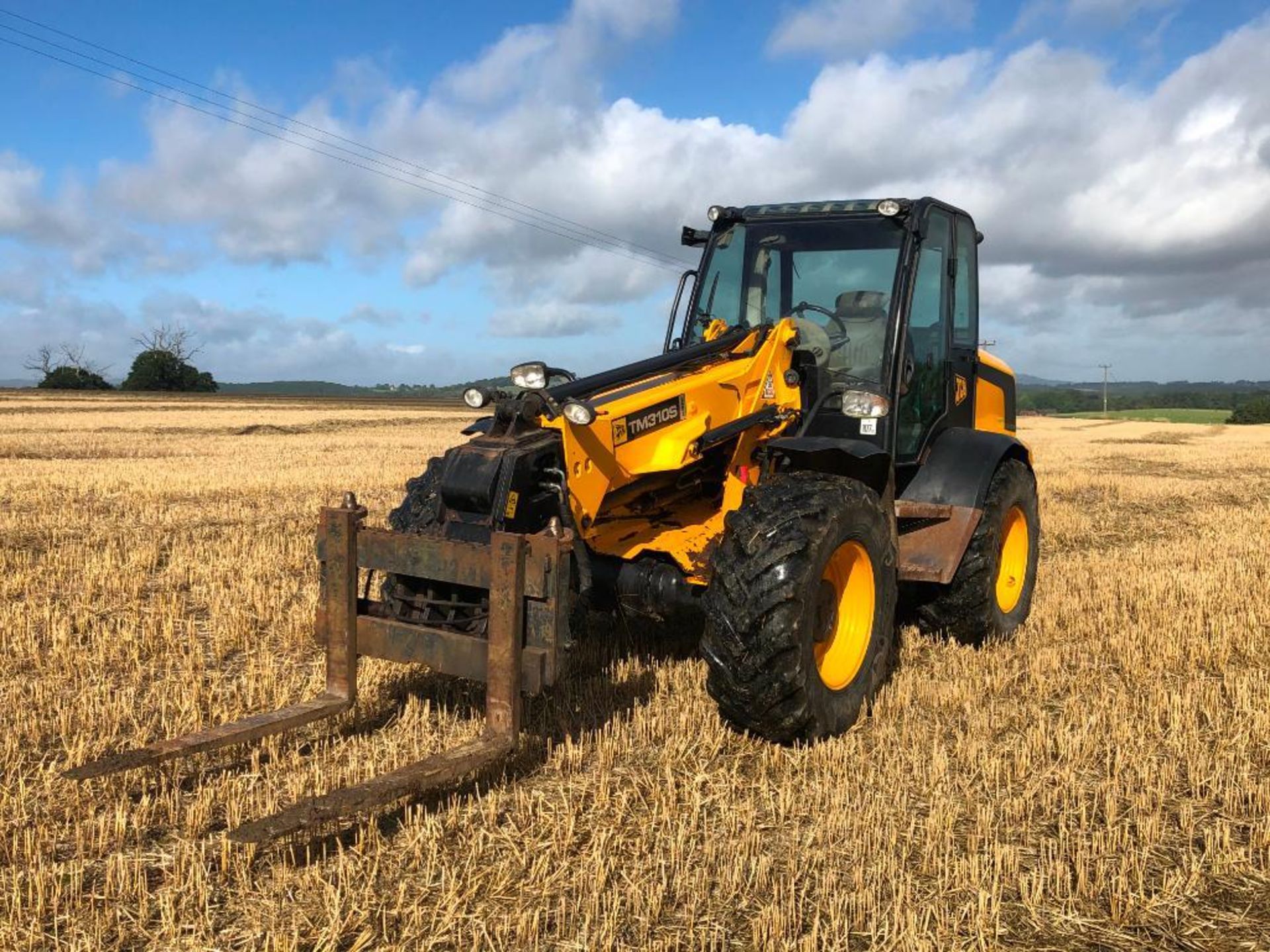 2010 JCB TM310S Agri pivot steer materials handler on 460/70R42 wheels and tyres with pallet tines, - Image 5 of 15