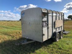 Ifor Williams twin axle livestock trailer, converted to personnel transporter