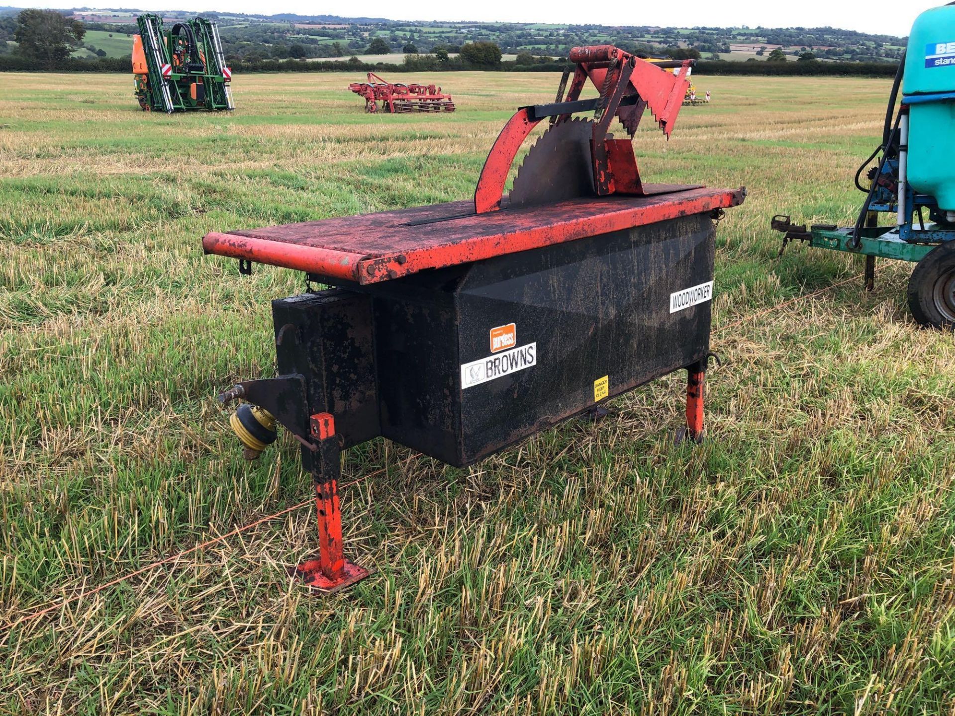 Browns woodworker saw bench, PTO driven with 3 point linkage - Image 3 of 3