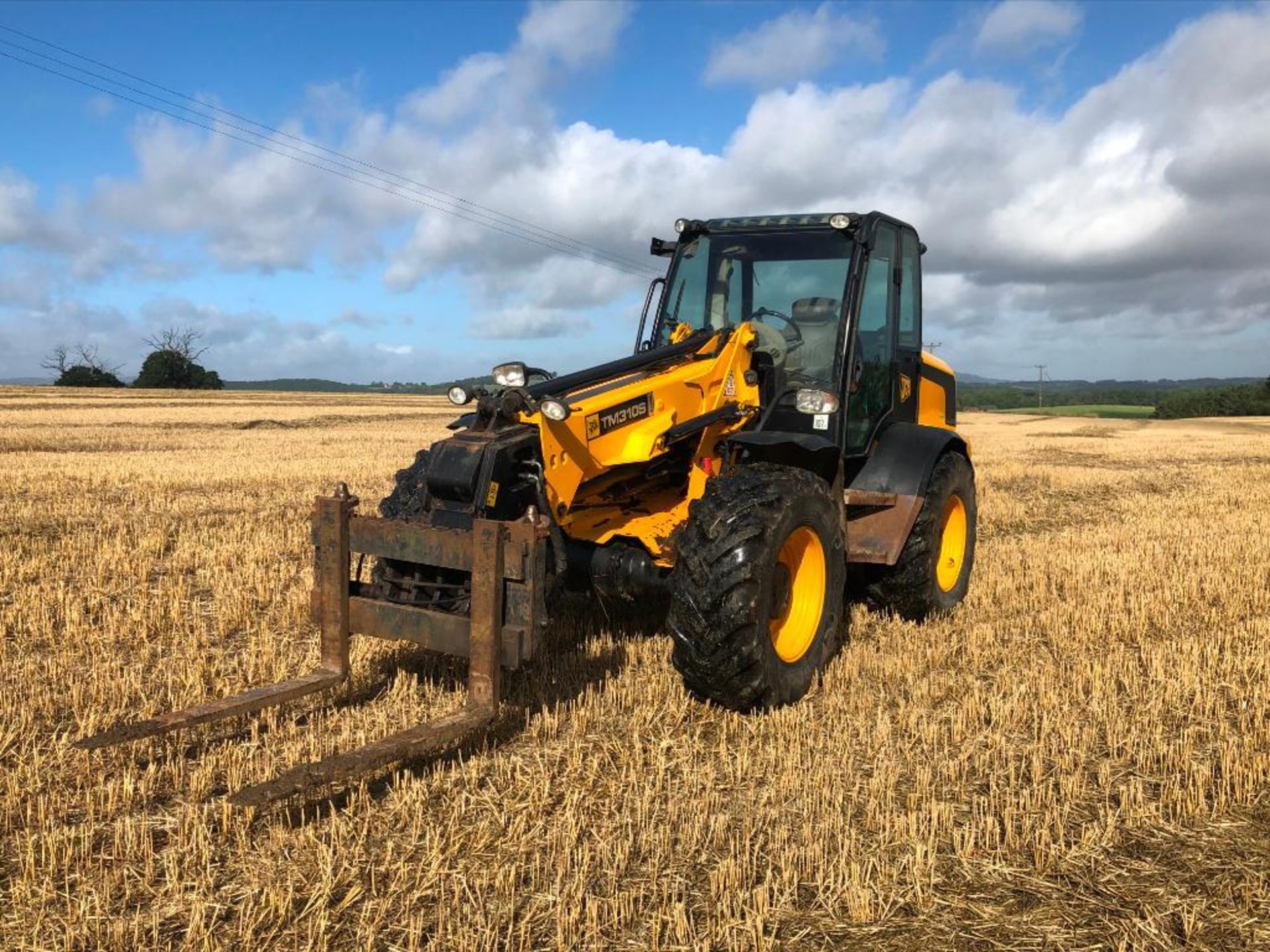 2010 JCB TM310S Agri pivot steer materials handler on 460/70R42 wheels and tyres with pallet tines, - Image 4 of 15