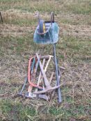 Quantity of shovels, pitch forks and wheelbarrow