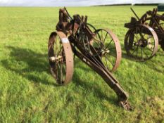 Ransomes single leg vintage mole plough with hydraulic lift