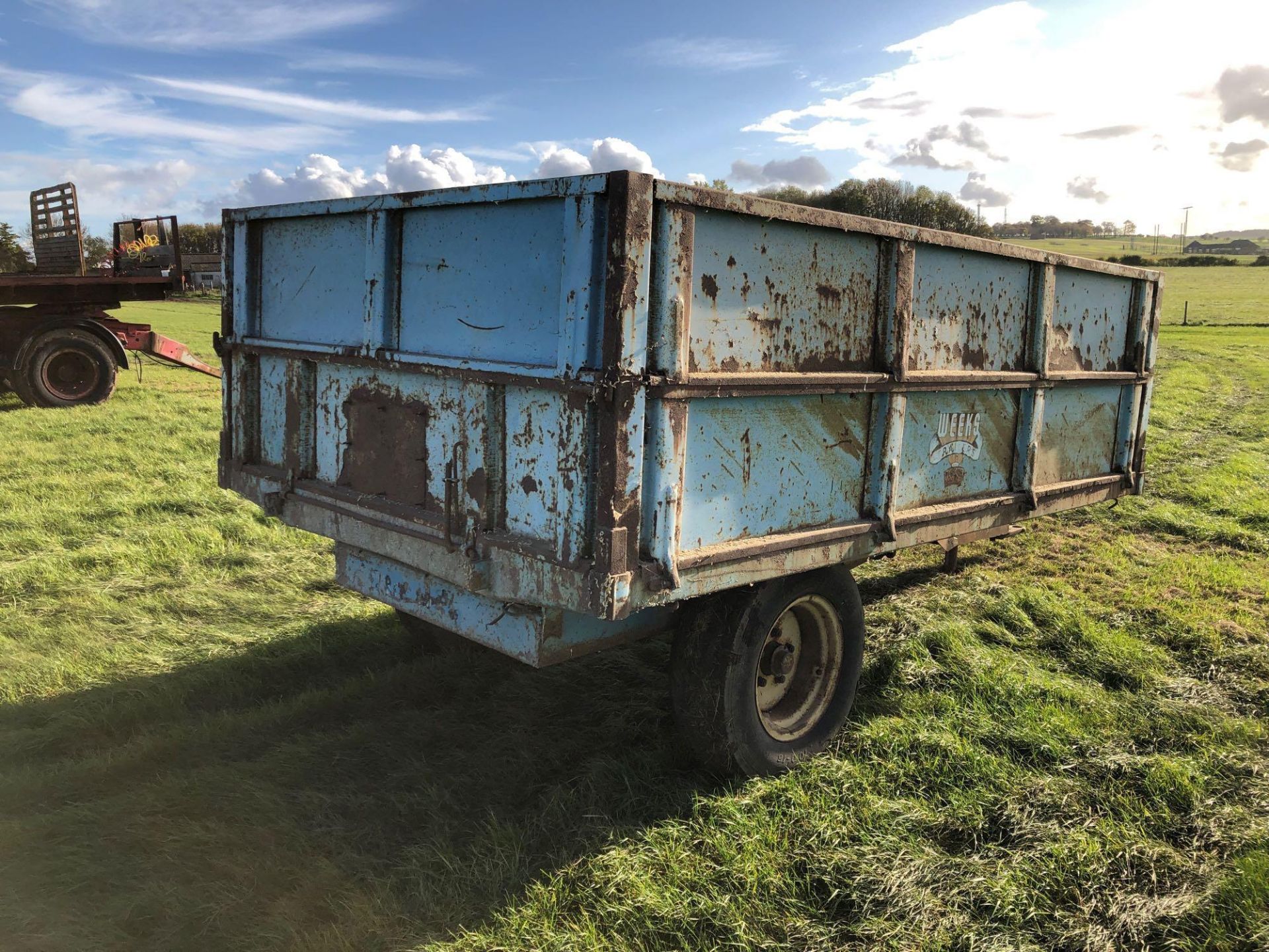 Weeks Plus 40 single axle hydraulic tipping trailer. Serial no: 23716 - Image 4 of 6