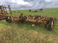 Reco Wilrich 14ft hydraulic folding cultivator with trailing harrow. Model No: WIL-RICH 9FCW-3PT. Se