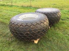 2No. 28Lx26 Firestone 10ply grass wheels and tyres. NO VAT