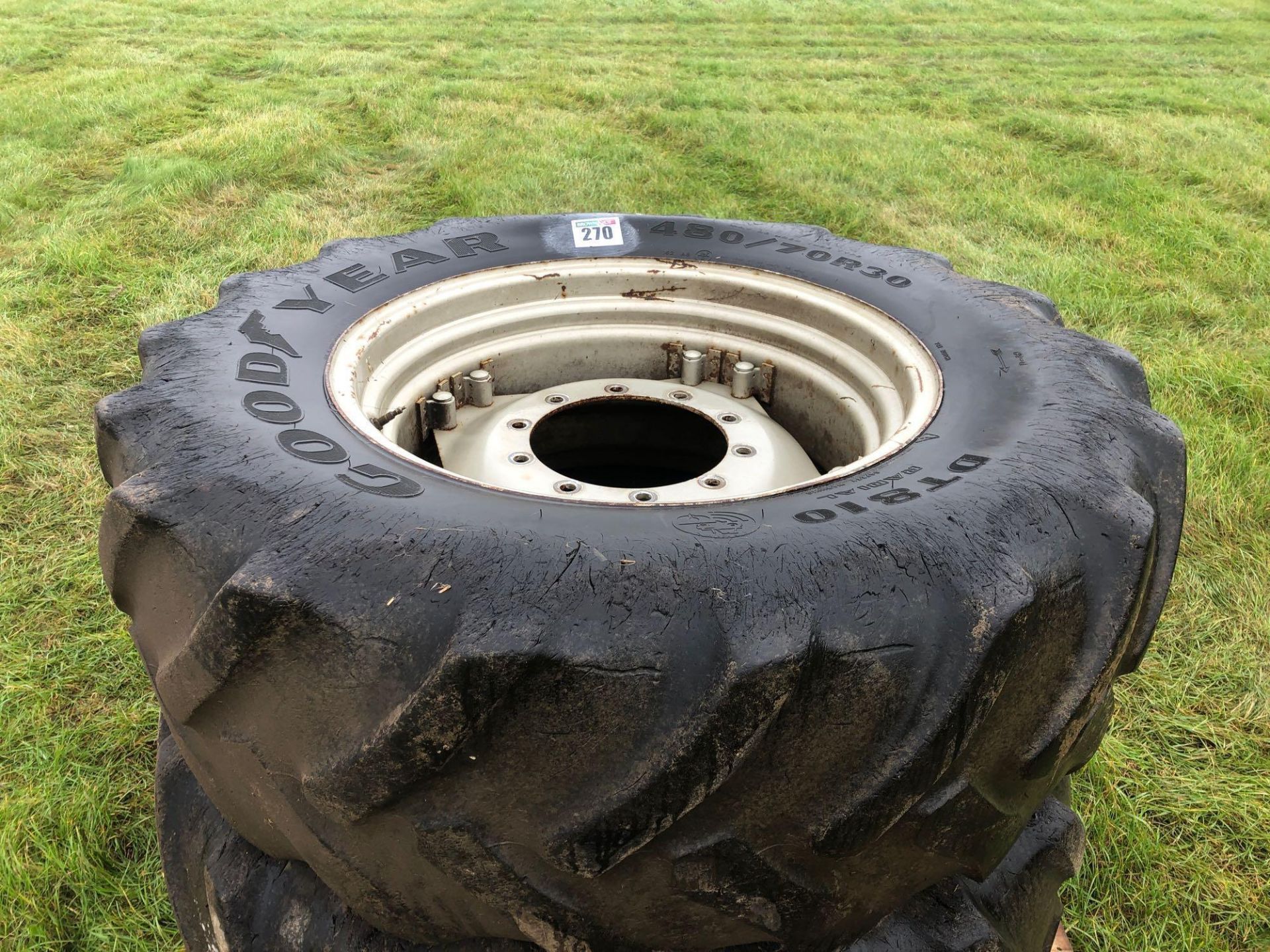 2No. 480/70R30 wheels and tyres with 10 stud centres - Image 2 of 2